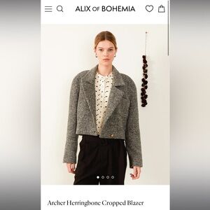 Alix of Bohemia Archer Cropped Blazer